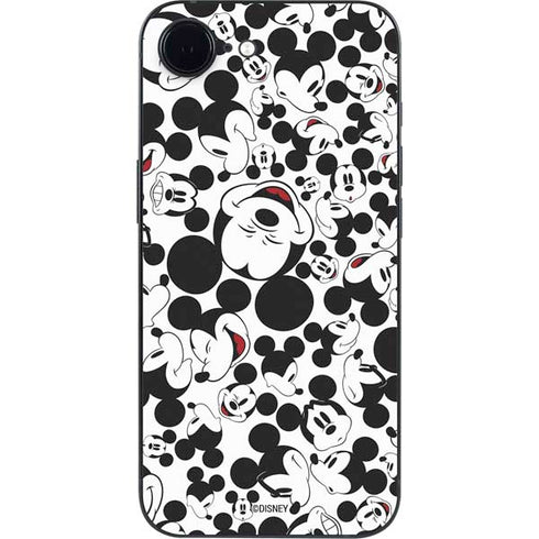 Disney Mickey Mouse Face Pattern iPhone 16e Skin