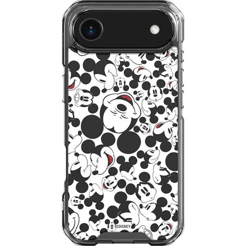 Disney Mickey Mouse Face Pattern iPhone 17 Air Clear Case