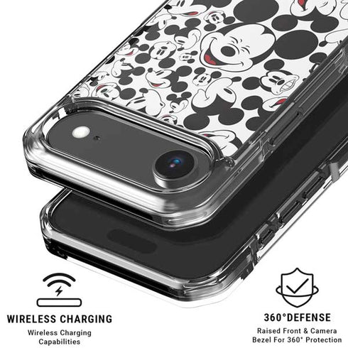 Disney Mickey Mouse Face Pattern iPhone 17 Air Clear Case