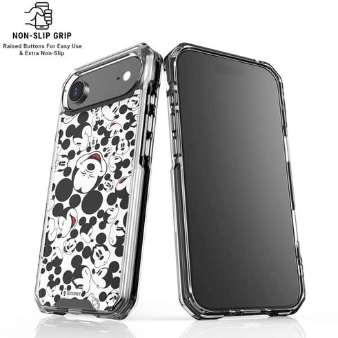 Disney Mickey Mouse Face Pattern iPhone 17 Air Clear Case