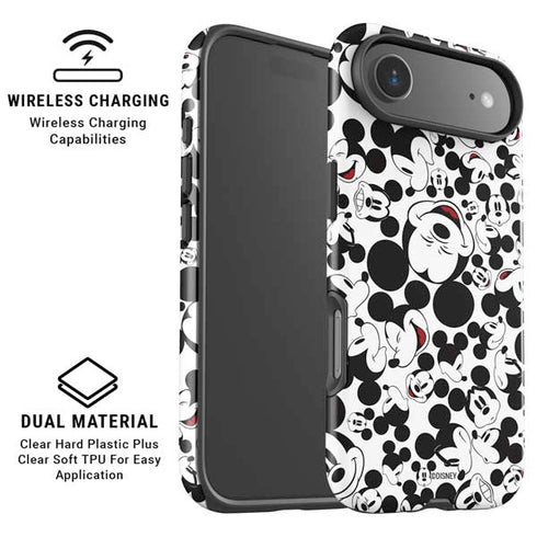 Disney Mickey Mouse Face Pattern iPhone 17 Air Magsafe Impact Case