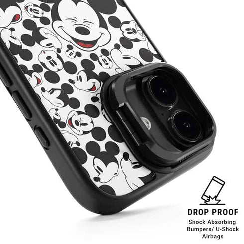 Disney Mickey Mouse Face Pattern iPhone 17 Kickstand Case