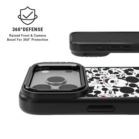 Disney Mickey Mouse Face Pattern iPhone 17 Pro Max Kickstand Case