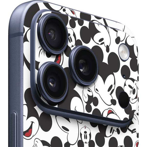 Disney Mickey Mouse Face Pattern iPhone 17 Pro Skin