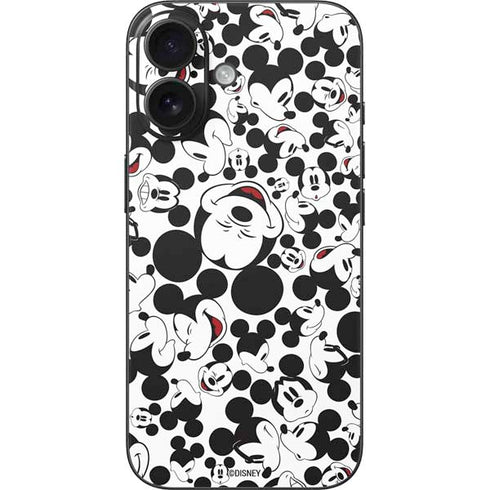 Disney Mickey Mouse Face Pattern iPhone 17 Skin