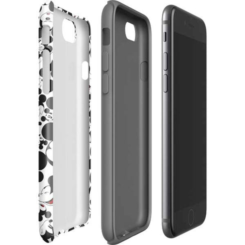 Disney Mickey Mouse Face Pattern iPhone SE (2nd & 3rd Gen) Pro Case