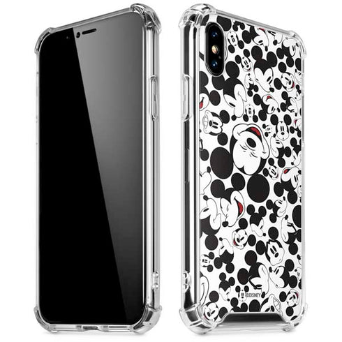 Disney Mickey Mouse Face Pattern iPhone X/XS Clear Case