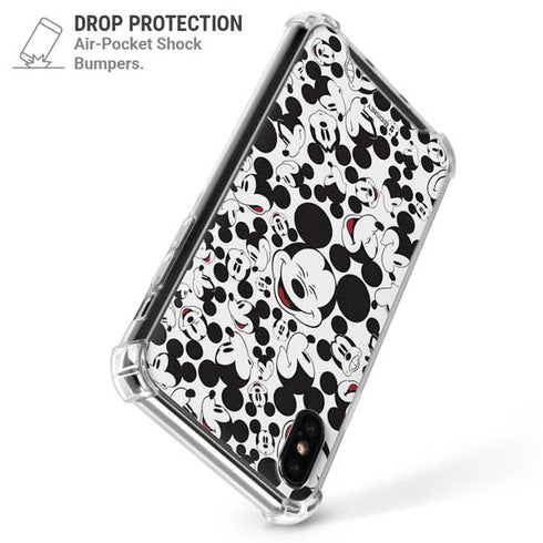 Disney Mickey Mouse Face Pattern iPhone X/XS Clear Case