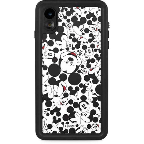Disney Mickey Mouse Face Pattern iPhone XR Waterproof Case