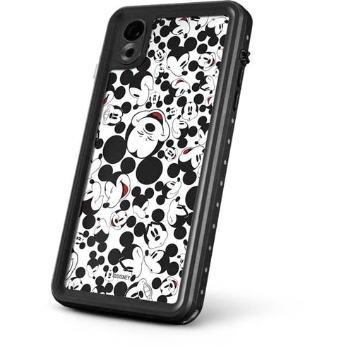 Disney Mickey Mouse Face Pattern iPhone XR Waterproof Case