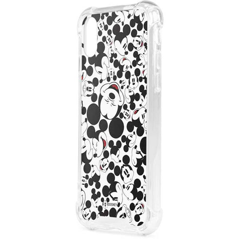 Disney Mickey Mouse Face Pattern iPhone XS Clear Case