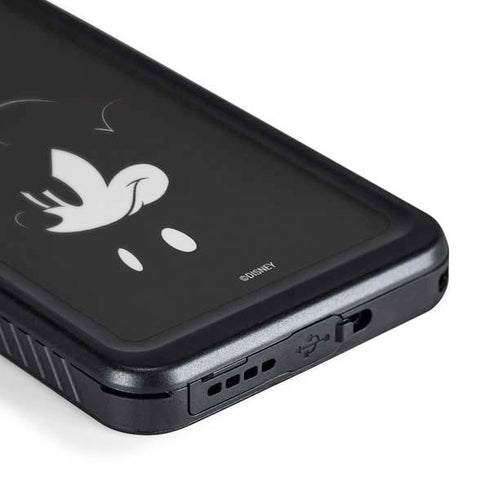 Disney Mickey Mouse Black and White Galaxy S24 Plus Waterproof Case