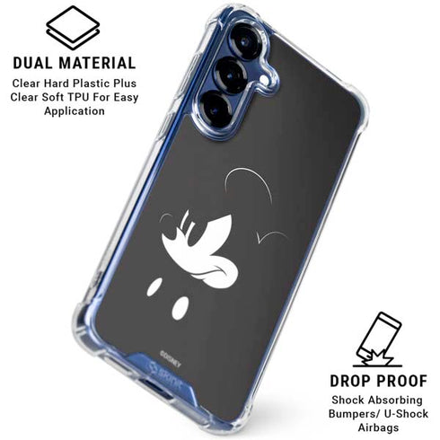 Disney Mickey Mouse Black and White Galaxy S25 Clear Case
