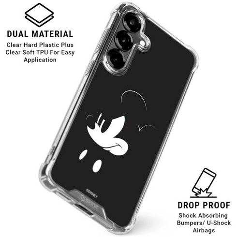 Disney Mickey Mouse Black and White Galaxy S26 Plus Clear Case