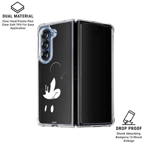 Disney Mickey Mouse Black and White Galaxy Z Fold6 Clear Case