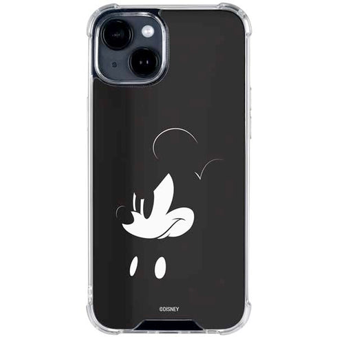 Disney Mickey Mouse Black and White iPhone 15 Clear Case