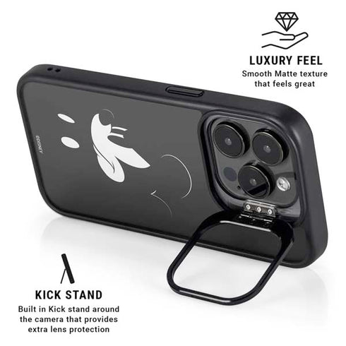 Disney Mickey Mouse Black and White iPhone 15 Pro Max Kickstand Case