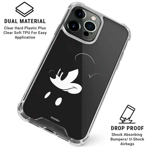 Disney Mickey Mouse Black and White iPhone 16 Pro Max Clear Case