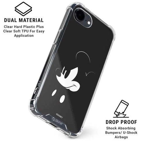 Disney Mickey Mouse Black and White iPhone 16e Clear Case