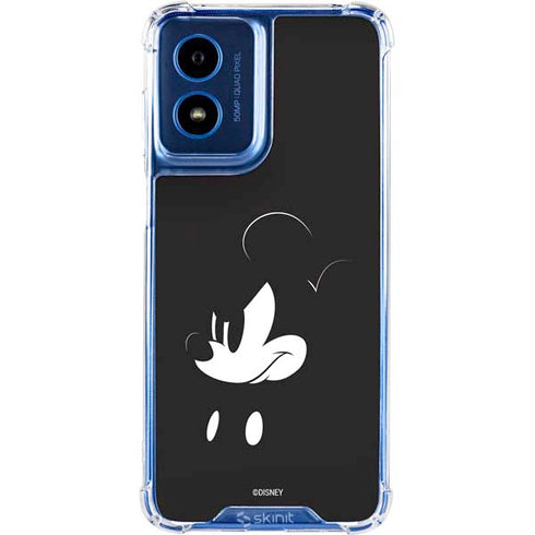 Disney Mickey Mouse Black and White Moto G Play 4G (2024) Clear Case