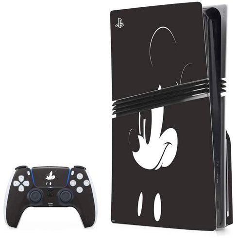 Disney Mickey Mouse Black and White PS5 Pro Disk Bundle Skin