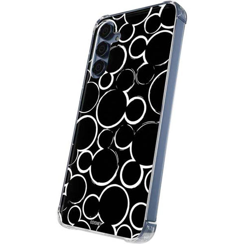 Disney Mickey Mouse Logo Pattern Galaxy A35 5G Clear Case