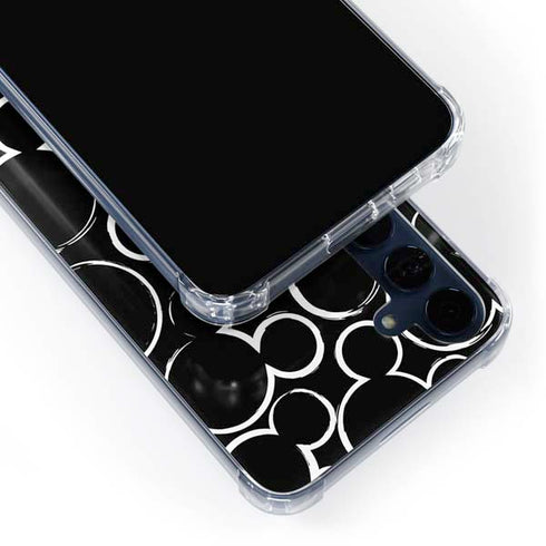 Disney Mickey Mouse Logo Pattern Galaxy A35 5G Clear Case