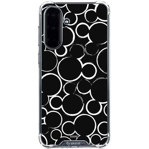 Disney Mickey Mouse Logo Pattern Galaxy A36 5G Clear Case
