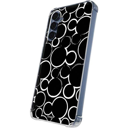 Disney Mickey Mouse Logo Pattern Galaxy A55 5G Clear Case