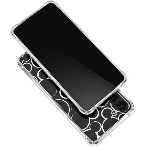 Disney Mickey Mouse Logo Pattern Galaxy S24 FE Clear Case