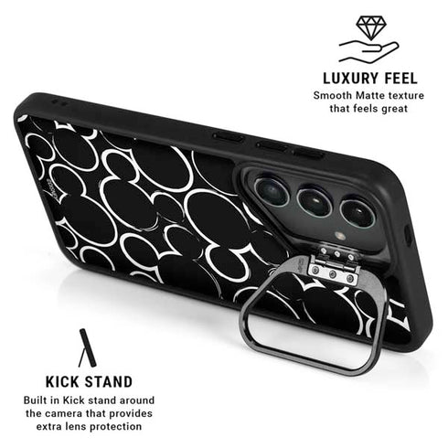 Disney Mickey Mouse Logo Pattern Galaxy S25 Kickstand Case