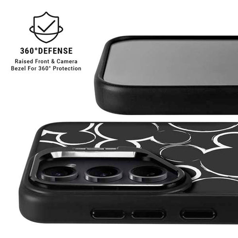 Disney Mickey Mouse Logo Pattern Galaxy S25 Kickstand Case