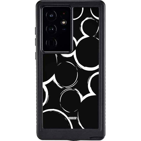 Disney Mickey Mouse Logo Pattern Galaxy S24 Ultra Waterproof Case