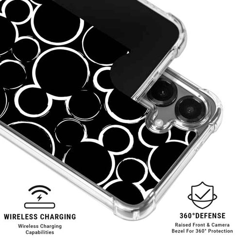 Disney Mickey Mouse Logo Pattern Galaxy S26 Plus Clear Case