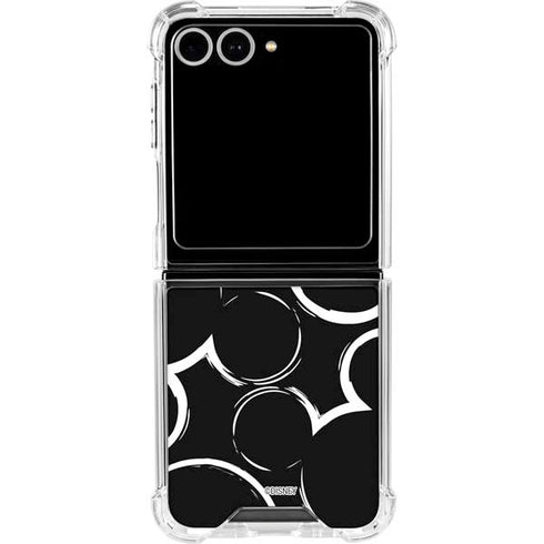 Disney Mickey Mouse Logo Pattern Galaxy Z Flip7 Clear Case