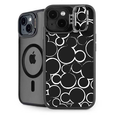 Disney Mickey Mouse Logo Pattern iPhone 15 Plus Kickstand Case