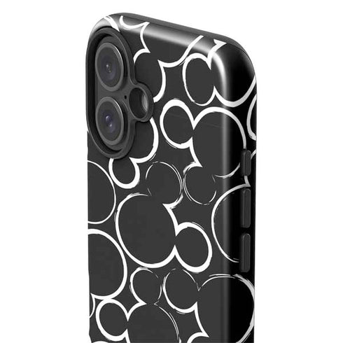 Disney Mickey Mouse Logo Pattern iPhone 16 Impact Case