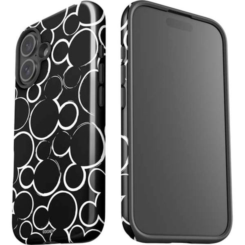 Disney Mickey Mouse Logo Pattern iPhone 16 Impact Case