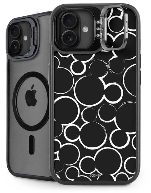 Disney Mickey Mouse Logo Pattern iPhone 16 Kickstand Case