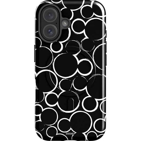 Disney Mickey Mouse Logo Pattern iPhone 16 Plus Magsafe Impact Case