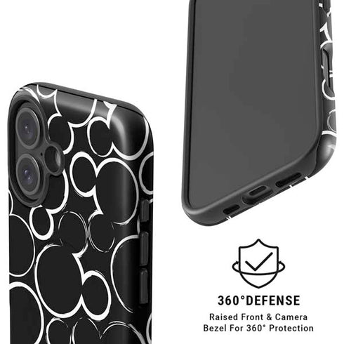 Disney Mickey Mouse Logo Pattern iPhone 16 Plus Magsafe Impact Case