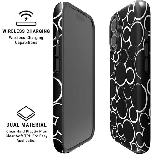 Disney Mickey Mouse Logo Pattern iPhone 16 Plus Magsafe Impact Case