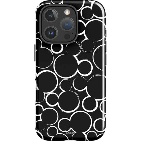 Disney Mickey Mouse Logo Pattern iPhone 16 Pro Max Impact Case