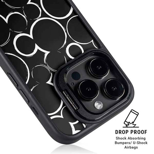 Disney Mickey Mouse Logo Pattern iPhone 16 Pro Max Kickstand Case