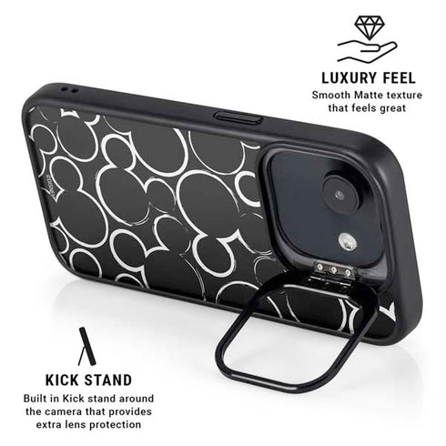 Disney Mickey Mouse Logo Pattern iPhone 16e Kickstand Case