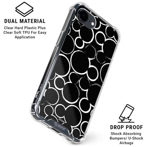 Disney Mickey Mouse Logo Pattern iPhone 16e Clear Case