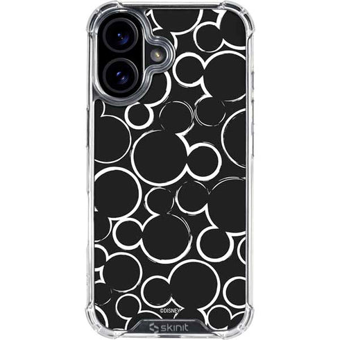 Disney Mickey Mouse Logo Pattern iPhone 17 Clear Case