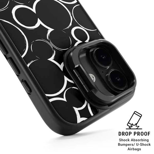 Disney Mickey Mouse Logo Pattern iPhone 17 Kickstand Case