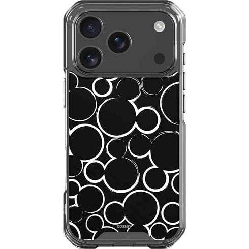 Disney Mickey Mouse Logo Pattern iPhone 17 Pro Clear Case