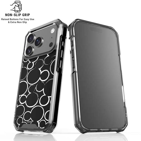 Disney Mickey Mouse Logo Pattern iPhone 17 Pro Max Clear Case